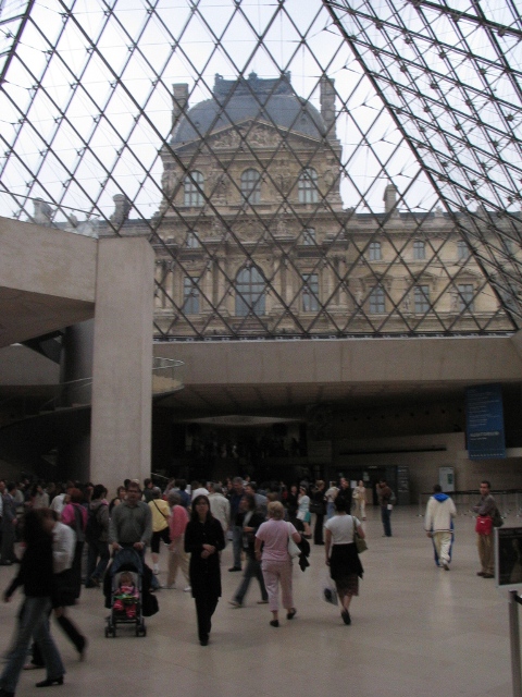 Inside of the Louvre museum